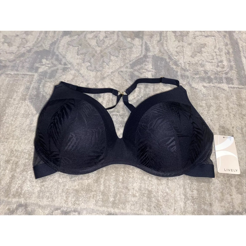 NEW LIVELY Black WIRELESS RN 149969 Lightly Padded Sz 38DD Multi Way